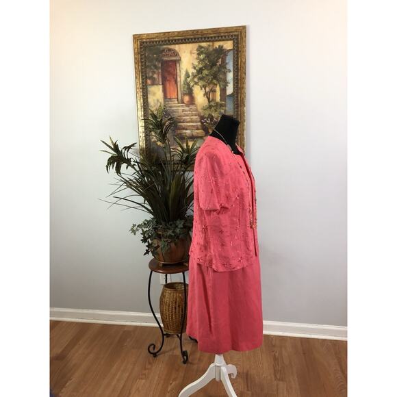 Jessica Howard Women Dress Size 14 Boho Vacation Resort Wear Sleeveless Zip Back - Picture 4 of 11